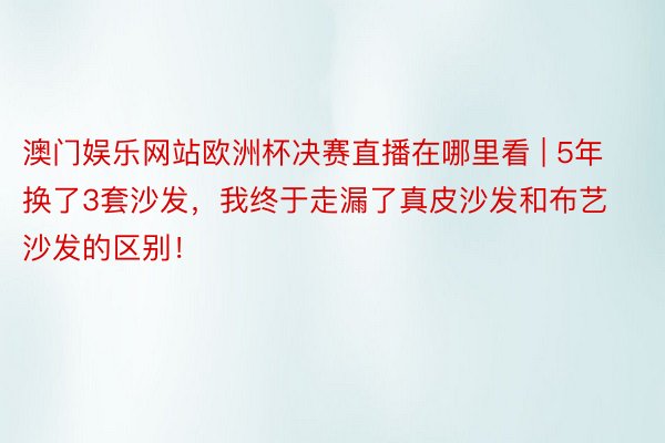 澳门娱乐网站欧洲杯决赛直播在哪里看 | 5年换了3套沙发，我终于走漏了真皮沙发和布艺沙发的区别！